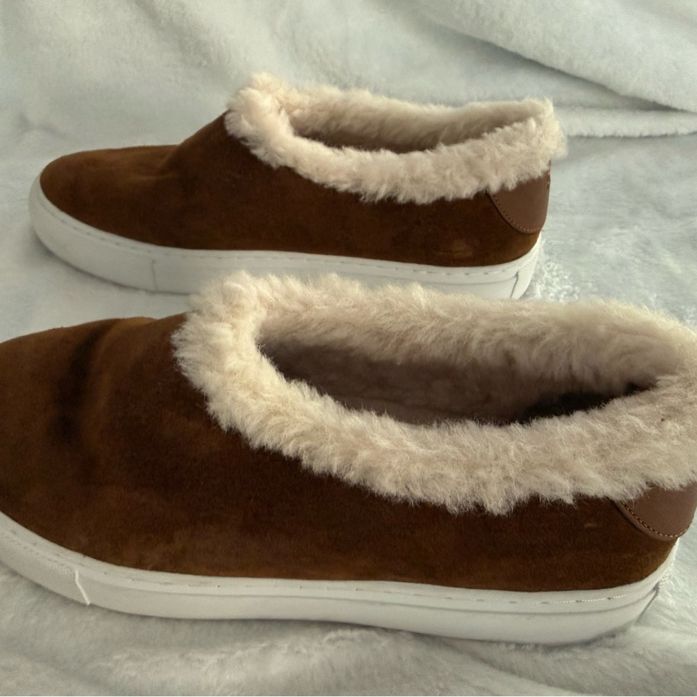 Tory Burch Miller Suede Festival Brown Wool Lined Shoes 6.5 Women’s EUC - Picture 5 of 10
